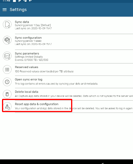 unable to get a data set updated in android app support assistance technique dhis2 community